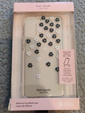 Kate Spade New York Clear Floral Hard Shell Case for Samsung Galaxy S21+ 5G